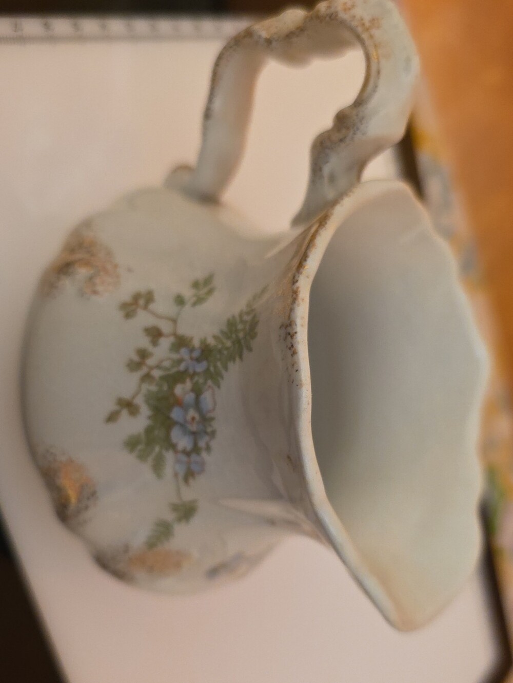 J & G Meakin Delicate Blue Floral Porcelain Individual sized Creamer Pitcher